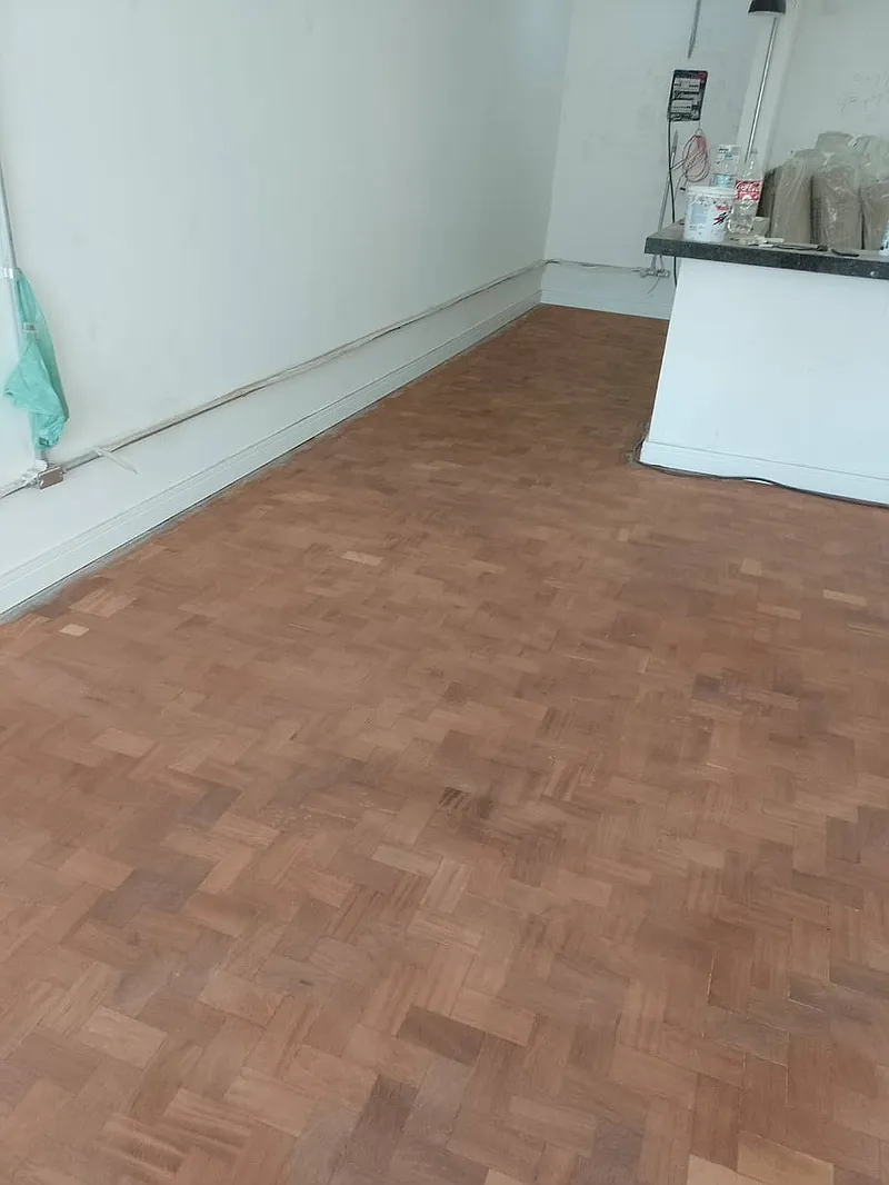 Aplicadora Melo raspagem de taco de madeira São Paulo